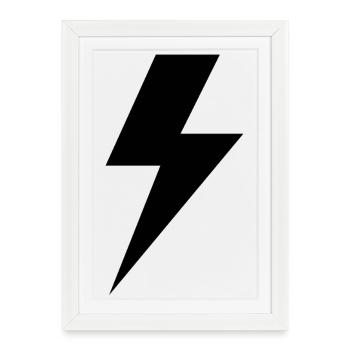 Coup de foudre - Affiche encadrée (27 × 37 cm) - blanc - Devant