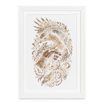 Fauconniers de fauconnerie - Affiche encadrée (27 × 37 cm) - blanc - Devant