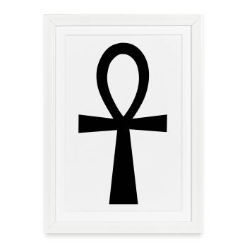 ankh symbol - Affiche encadrée (27 × 37 cm) - blanc - Devant