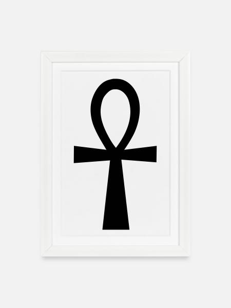 ankh symbol - Gerahmtes Poster (27 × 37 cm) - Weiß