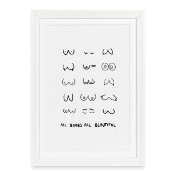 Tous les seins sont beaux - Affiche encadrée (27 × 37 cm) - blanc - Devant