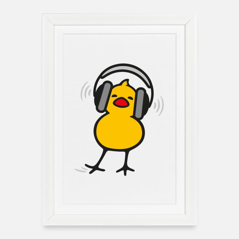 SoundChick - Gerahmtes Poster (27 × 37 cm) - Weiß