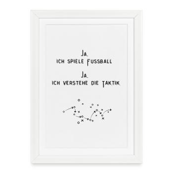 Women's Football - Framed poster (27 × 37 cm) - white - Front