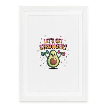 Avocado during training - Framed poster (27 × 37 cm) - white - Front