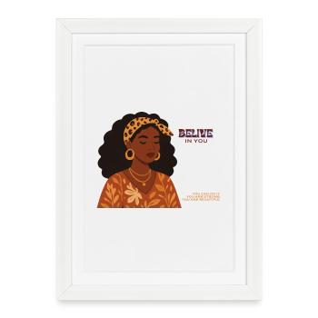 Believe in Yourself: Empowerment Portrait - Framed poster (27 × 37 cm) - white - Front