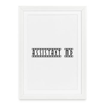 Assistant_MD - Framed poster (27 × 37 cm) - white - Front