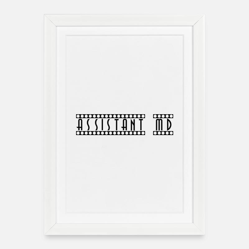 Assistant_MD - Gerahmtes Poster (27 × 37 cm) - Weiß