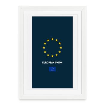European Union phone case - Framed poster (27 × 37 cm) - white - Front