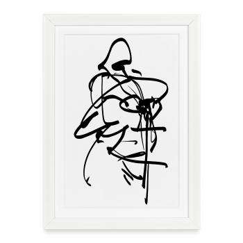 Figurine de croisé - Affiche encadrée (27 × 37 cm) - blanc - Devant
