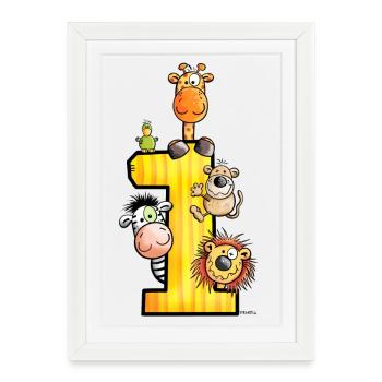 First Birthday - Framed poster (27 × 37 cm) - white - Front