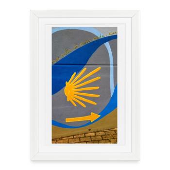 Rayons dorés sur l’arche urbaine - Affiche encadrée (27 × 37 cm) - blanc - Devant