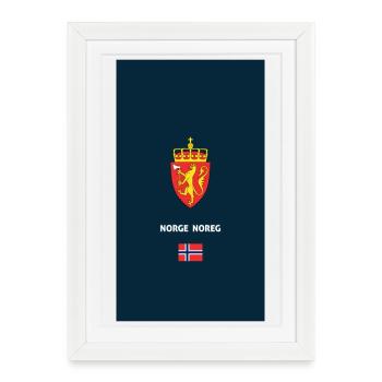 Norway passport phone case - Framed poster (27 × 37 cm) - white - Front