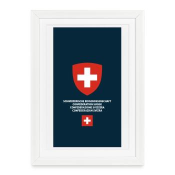 Switzerland passport phone case - Framed poster (27 × 37 cm) - white - Front