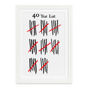 Abstract Crosshatch and Stripe Pattern - Framed poster (27 × 37 cm) - white - Front