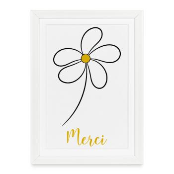 MAÎTRESSE. MAITRE. MERCI. MERCI MAÎTRESSE - Affiche encadrée (27 × 37 cm) - blanc - Devant