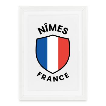 Nimes France Shield Design - Framed poster (27 × 37 cm) - white - Front