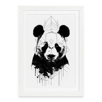 Panda - Framed poster (27 × 37 cm) - white - Front