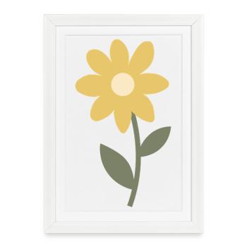 Minimal Flower Bloomdesign - Framed poster (27 × 37 cm) - white - Front