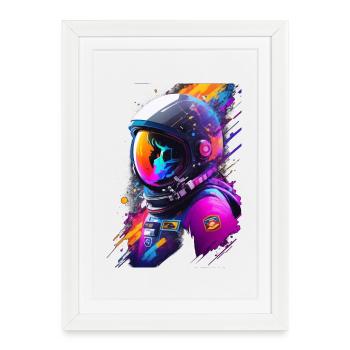 Astronaute - Affiche encadrée (27 × 37 cm) - blanc - Devant