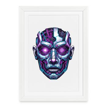 Space Head - Gerahmtes Poster (27 × 37 cm) - Weiß - Vorne