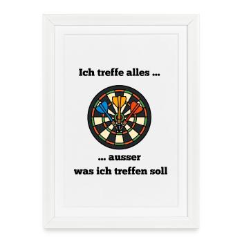 Flèches colorées en trio de fléchettes - Affiche encadrée (27 × 37 cm) - blanc - Devant