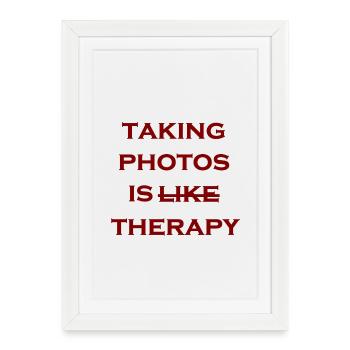 photo-therapy-rust - Framed poster (27 × 37 cm) - white - Front