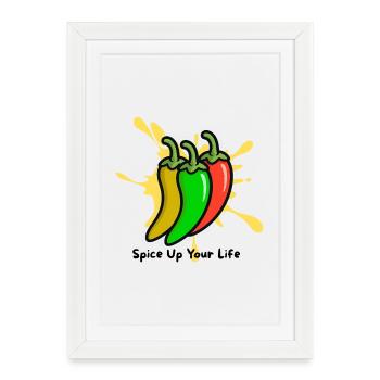 Hot Trio – Spice Up Your Style - Affiche encadrée (27 × 37 cm) - blanc - Devant