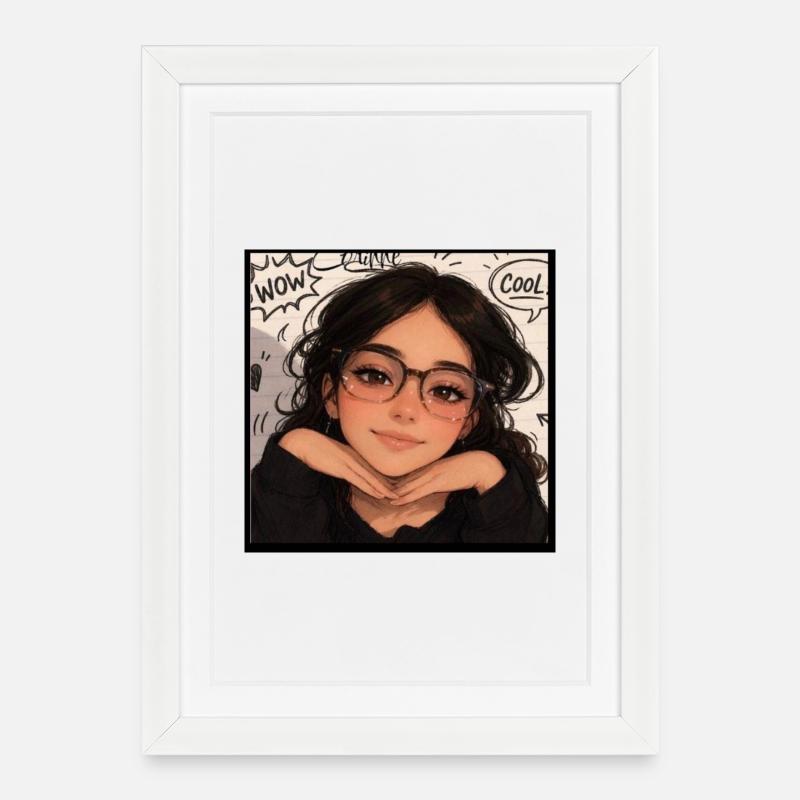 Corinne - Affiche encadrée (27 × 37 cm) - blanc