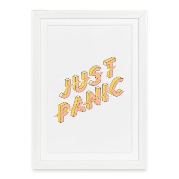Lettrage 3D Justy Paklic - Affiche encadrée (27 × 37 cm) - blanc - Devant