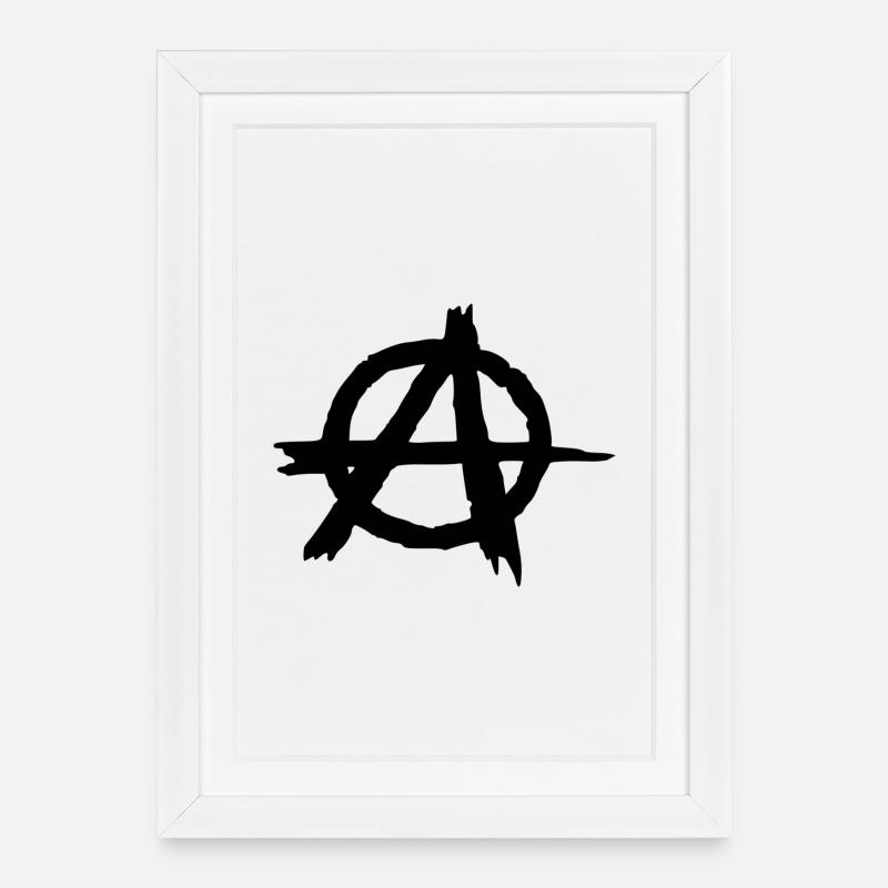 Anarchy - Framed poster (27 × 37 cm) - white