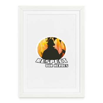 Respect our Heroes - Framed poster (27 × 37 cm) - white - Front