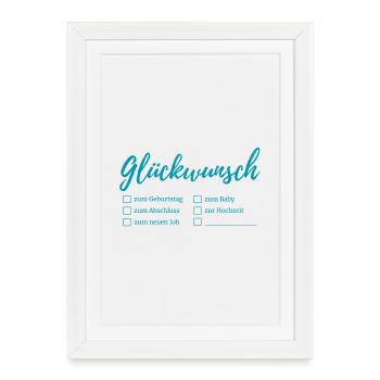 Congratulations lettering checkboxes - Framed poster (27 × 37 cm) - white - Front