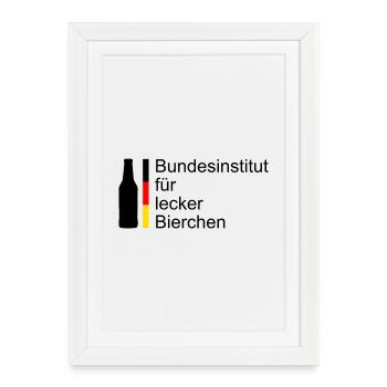 Institut fédéral des bières délicieuses - Affiche encadrée (27 × 37 cm) - blanc - Devant