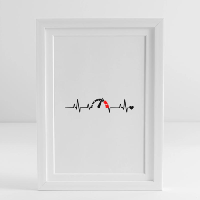 Red Segment Bow Logo Pattern Framed poster (27 × 37 cm)