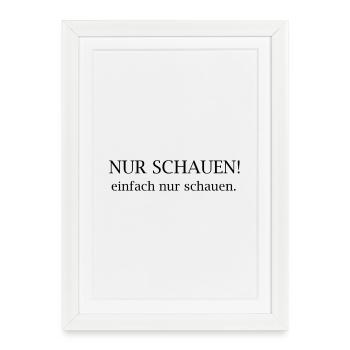 Just look! Typography Statement - Framed poster (27 × 37 cm) - white - Front