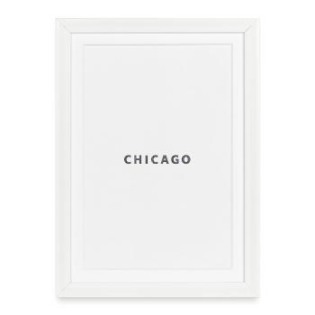 CHICAGO – Architectural Steel Typography - Framed poster (27 × 37 cm) - white - Front