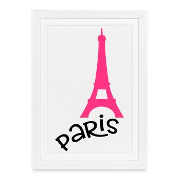 Paris - Framed poster (27 × 37 cm) - white - Front