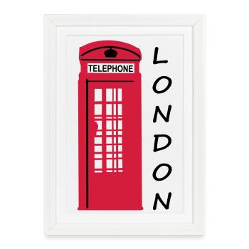 phone_box - Affiche encadrée (27 × 37 cm) - blanc - Devant