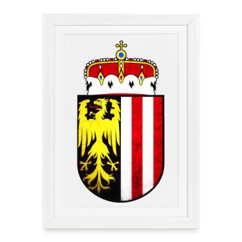 upper Austria - Framed poster (27 × 37 cm) - white - Front