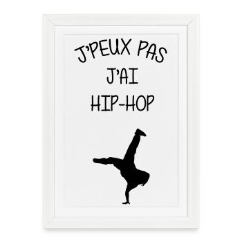 Hip-Hop / Rap / Instrument de Musique / Hip Hop - Affiche encadrée (27 × 37 cm) - blanc - Devant