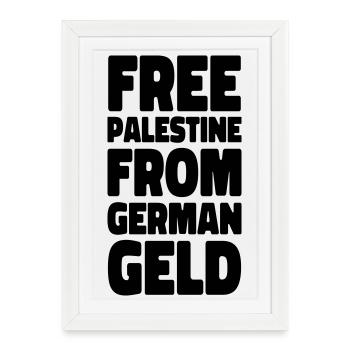 solidarité avec Israël - Affiche encadrée (27 × 37 cm) - blanc - Devant