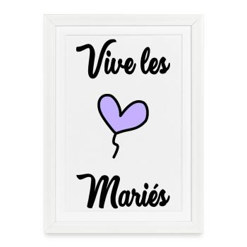 FUTURE MARIEE. EVJF. MARIEE. TEAM. TEAM MARIEE - Affiche encadrée (27 × 37 cm) - blanc - Devant