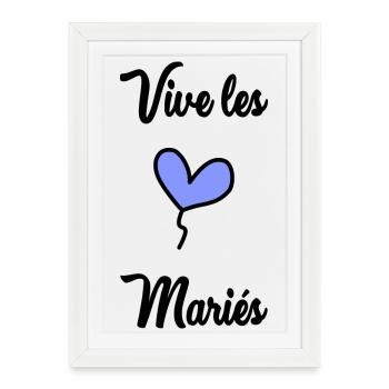LONG LIVE THE BRIDE AND GROOM - Framed poster (27 × 37 cm) - white - Front