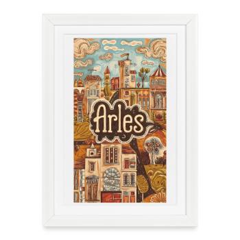 Arles Townscape Dreamscape - Framed poster (27 × 37 cm) - white - Front