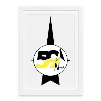 logo 59 Nord - Affiche encadrée (27 × 37 cm) - blanc - Devant