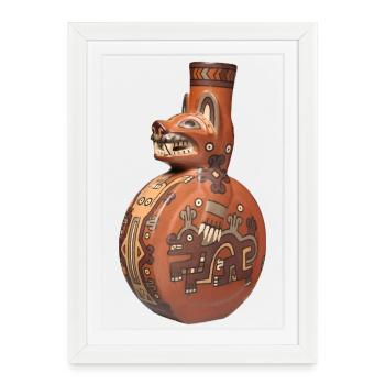 Bottle Cat - Framed poster (27 × 37 cm) - white - Front