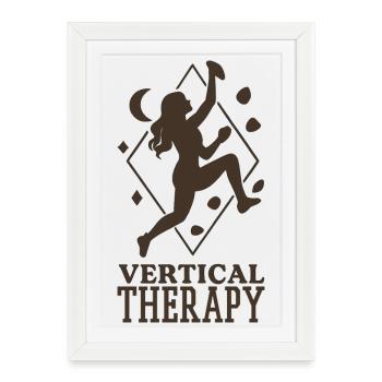 Vertical Therapy: Bouldering & Climbing Boho Design - Framed poster (27 × 37 cm) - white - Front
