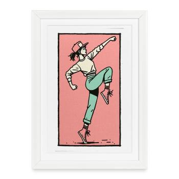 Female dancer #13 - Framed poster (27 × 37 cm) - white - Front
