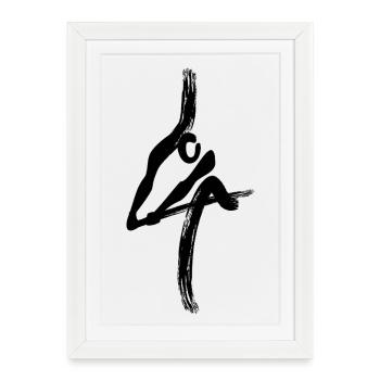 Stroke - Framed poster (27 × 37 cm) - white - Front
