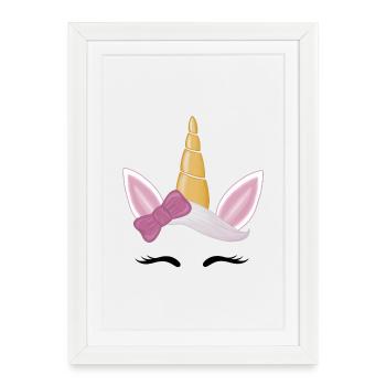 Licorne - Affiche encadrée (27 × 37 cm) - blanc - Devant